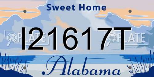 I21617T Alabama License Plate