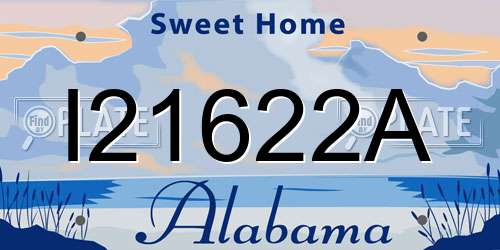 I21622A Alabama License Plate