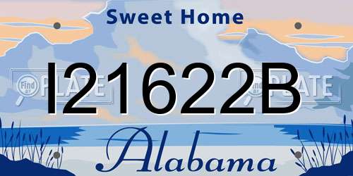 I21622B Alabama License Plate