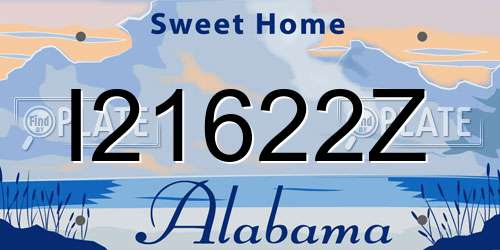 I21622Z Alabama License Plate