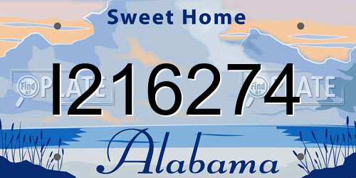 I216274 Alabama License Plate