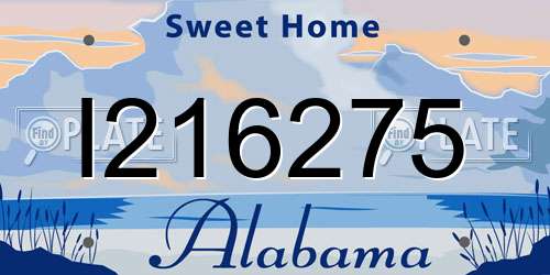 I216275 Alabama License Plate
