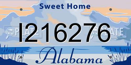 I216276 Alabama License Plate