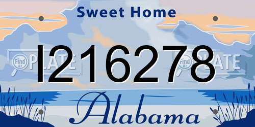 I216278 Alabama License Plate