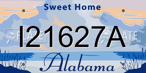 I21627A Alabama License Plate