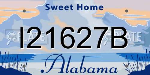 I21627B Alabama License Plate