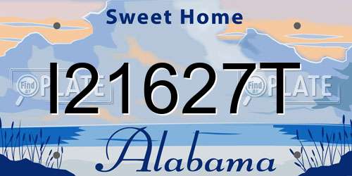 I21627T Alabama License Plate