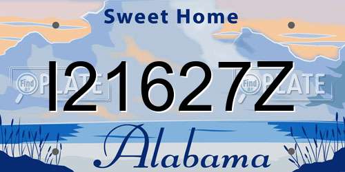 I21627Z Alabama License Plate