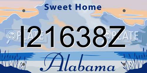 I21638Z Alabama License Plate