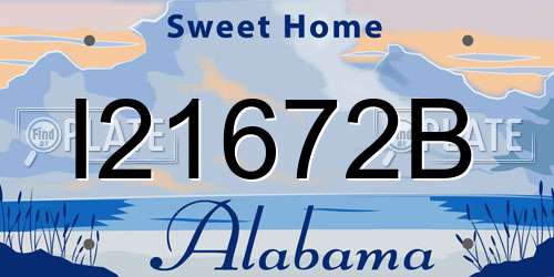 I21672B Alabama License Plate