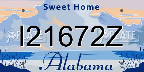 I21672Z Alabama License Plate