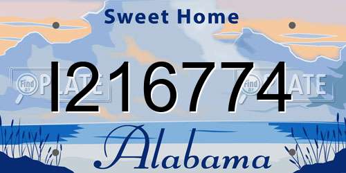 I216774 Alabama License Plate