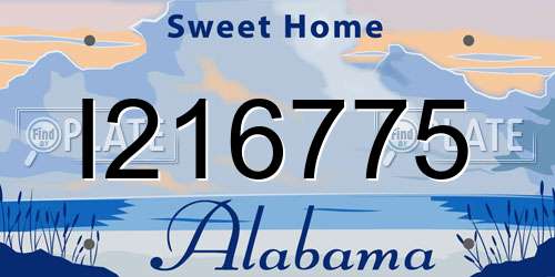 I216775 Alabama License Plate
