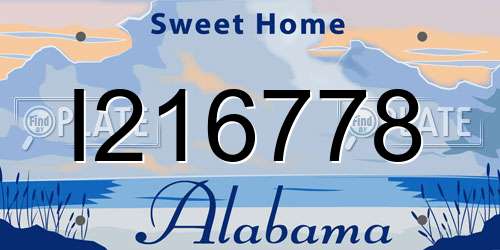 I216778 Alabama License Plate