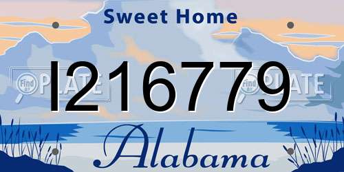 I216779 Alabama License Plate