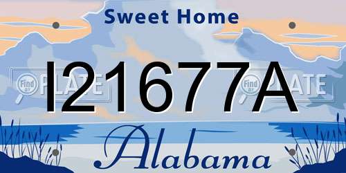 I21677A Alabama License Plate