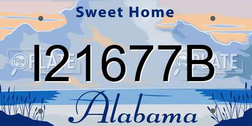 I21677B Alabama License Plate