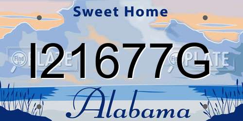 I21677G Alabama License Plate