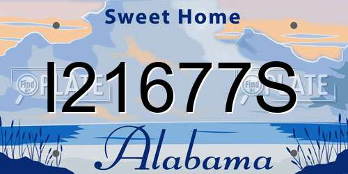 I21677S Alabama License Plate