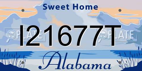 I21677T Alabama License Plate