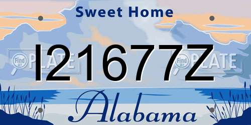 I21677Z Alabama License Plate