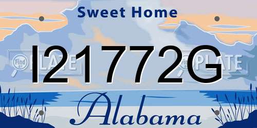 I21772G Alabama License Plate