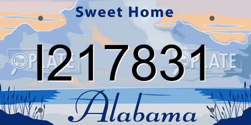 I217831 Alabama License Plate