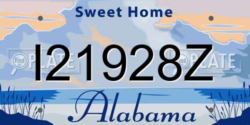 I21928Z Alabama License Plate