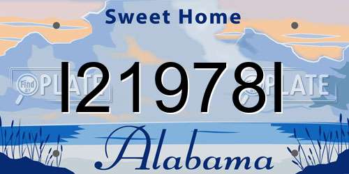 I21978I Alabama License Plate
