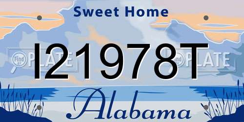 I21978T Alabama License Plate