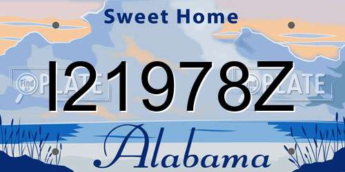 I21978Z Alabama License Plate