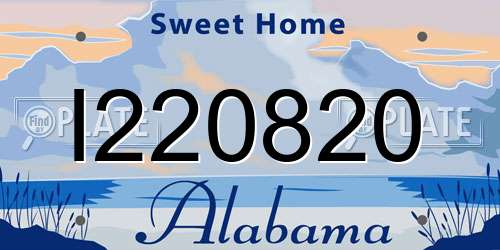 I220820 Alabama License Plate