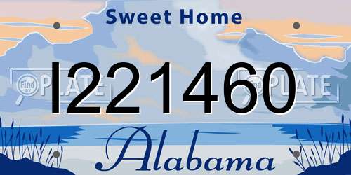 I221460 Alabama License Plate