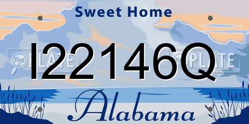 I22146Q Alabama License Plate
