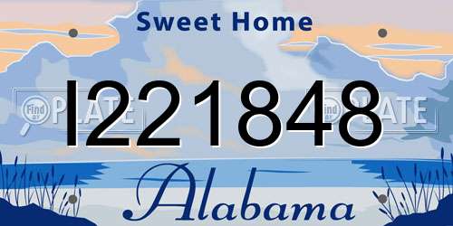 I221848 Alabama License Plate