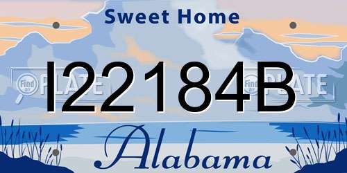 I22184B Alabama License Plate