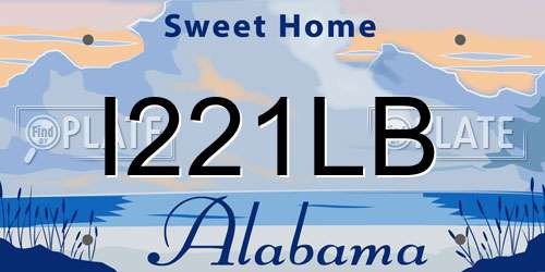 I221LB Alabama License Plate