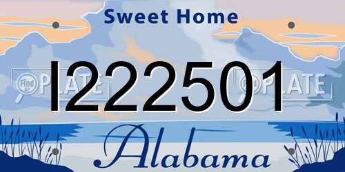 I222501 Alabama License Plate