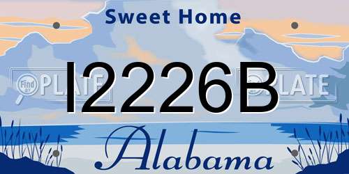 I2226B Alabama License Plate