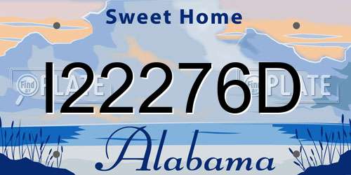 I22276D Alabama License Plate