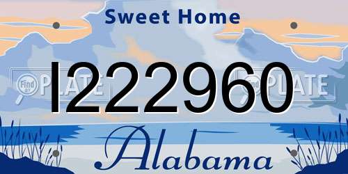 I222960 Alabama License Plate