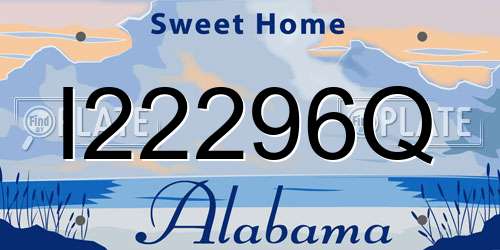 I22296Q Alabama License Plate