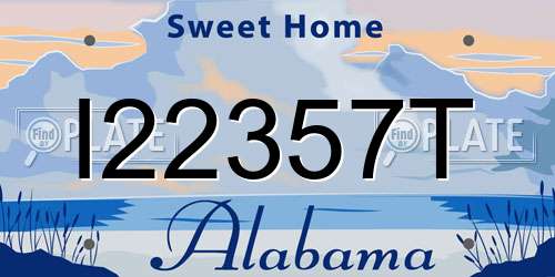 I22357T Alabama License Plate