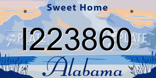 I223860 Alabama License Plate