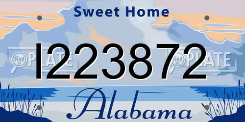 I223872 Alabama License Plate