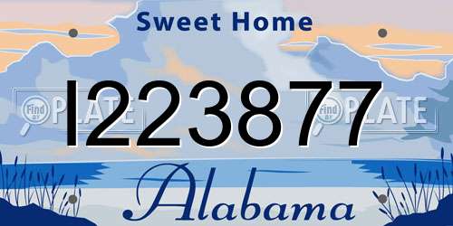 I223877 Alabama License Plate