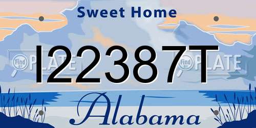 I22387T Alabama License Plate