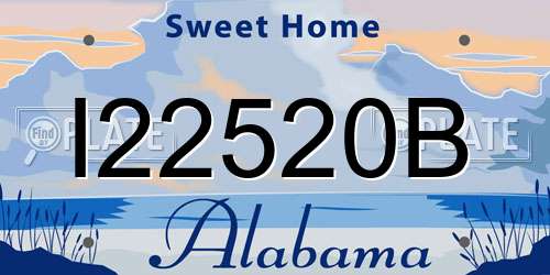 I22520B Alabama License Plate