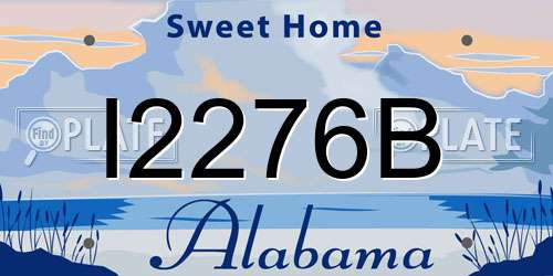 I2276B Alabama License Plate