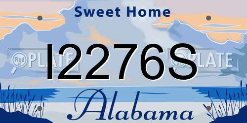 I2276S Alabama License Plate
